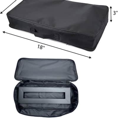 Portable Gig Bag Effect Pedalboard Carry Bag 18 x 9 x 3 Inch for Small Guitar Effects Pedal Board Black image 5