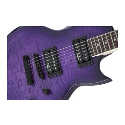 Jackson JS Series Monarkh SC JS22Q 6-String, Amaranth Fingerboard, Poplar Body, Humbucking Pickups, and Tom-Style Bridge Electric Guitar (Right-Handed, Transparent Purple Burst) image 5