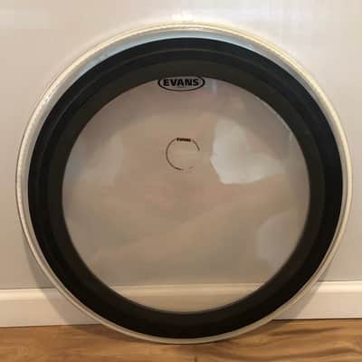 (2) 22” Bass Drum Heads, Evans EMAD2 Batter, DW Logo by Remo Black Resonant 5” Port Hole image 2