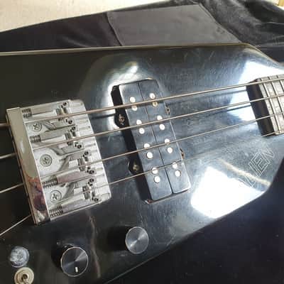 Hondo Alien Headless Bass 80s with Case and Peavey Microbass image 9