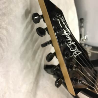 B.C. Rich ASM body art collection "Torchy" Black with flame graphic image 11