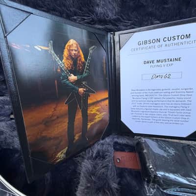 Gibson Custom Shop Dave Mustaine Signature Flying V EXP 2022 - Ebony VOS image 16