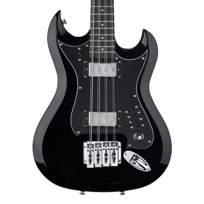 Hagstrom H8II-BLK Retroscape H8-II 8 String Bass Guitar - Black Gloss - Open Box image 1