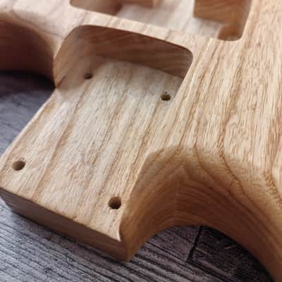 Oil Finish See-Through Northern Ash S Style Guitar Body, S Type Vintage Part Replacement Gadget,Unfinished, hsh Config image 5