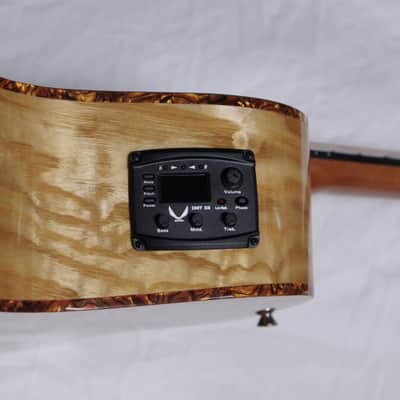 DEAN Exotica Quilt Ash LEFTY acoustic electric GUITAR new w/ CASE - EQA image 8
