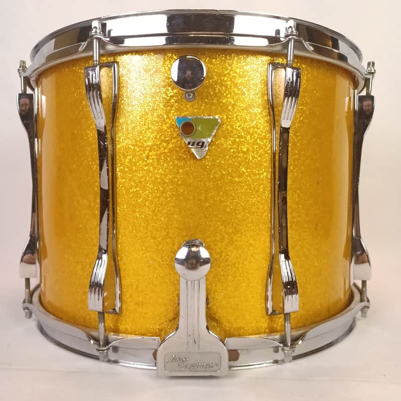 Ludwig 10x14"Silver Sparkle Snare Drum Vintage Marching/Parade Buddy Rich P87 US image 1
