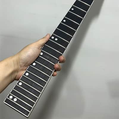24fret 25.5inch satin Maple electric guitar neck parts Replace lock nut rosewood image 2