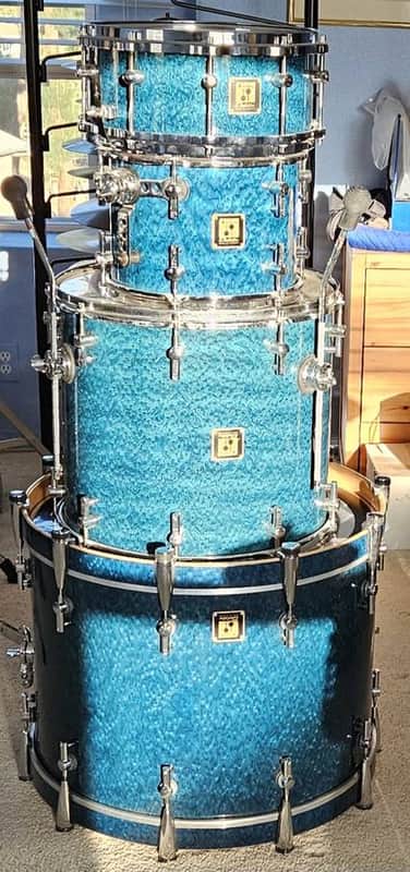 SONOR DeLite 4-piece Drum Kit Birdseye Azure Maple image 1