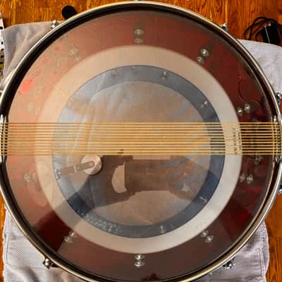 Ludwig Bicentennial Marching Snare 1976 - Acrylic-Red, White, and Blue image 7