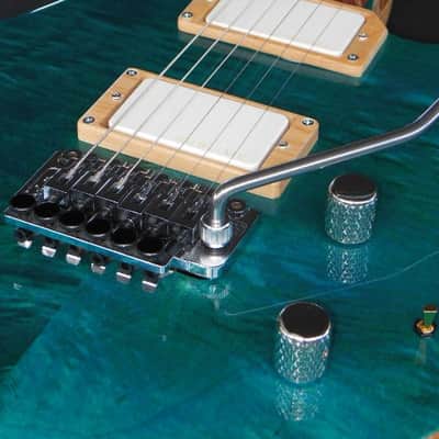 Casper Guitar Technologies Z-Series 24 Fret 2016 - Custom Aqua Flame Maple image 5