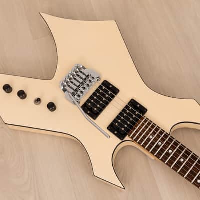 1987 BC Rich Warlock Custom NJ Series Vintage Electric Guitar White w/ Floyd Rose, Japan image 8