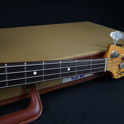 1983 Squier by Fender Jazz Bass - JV Series - Fiesta Red - HSC - Ex Eric Heydock Hollies image 14