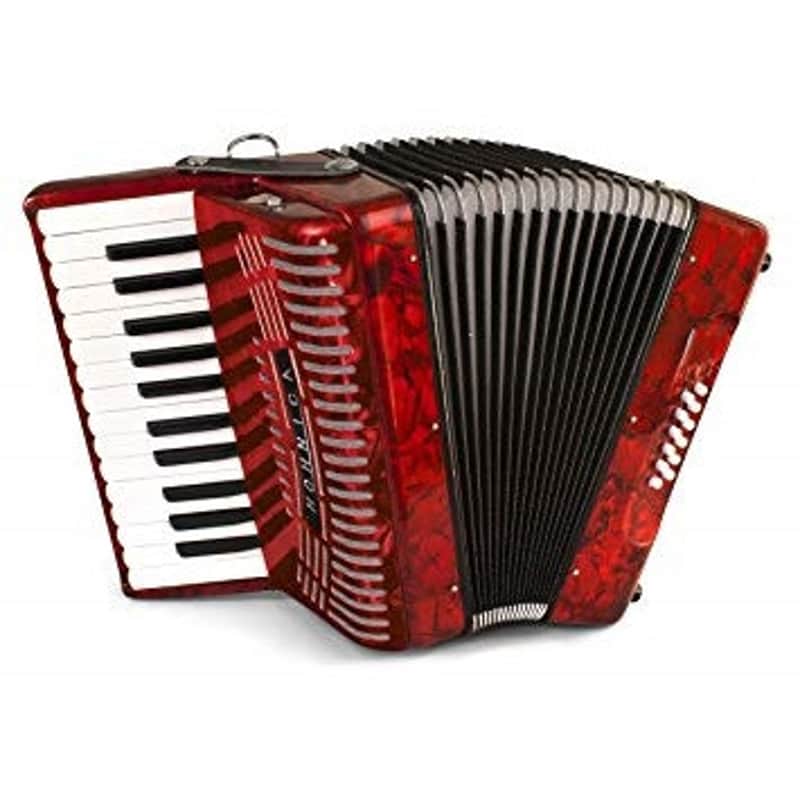 Hohner Harmonica 1303 12 Bass Piano Accordion - Pearl Red image 1