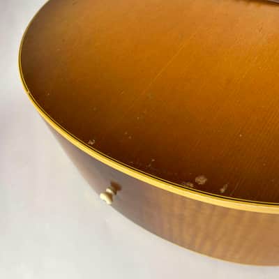 Gibson J-185 1957 - Sunburst Maple Back and sides, Spruce top Real Cannon! Original Brown Gibson Hardshell case. image 6
