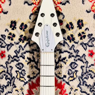 2016 Epiphone Brendon Small Signature "Snow Falcon" Flying V Dethklok Metalocalypse - Snow Burst - Limited Edition w/ Original Soft Case image 5