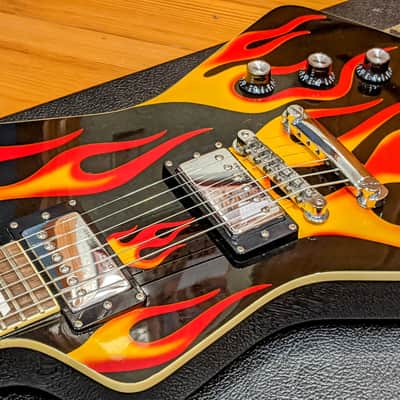 Hamer 1990's Standard Hot Rod Flames Crowned & Bound MIK Korean Guitar w/OHSC, EXC! image 5