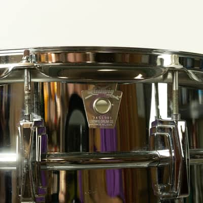 1980s Ludwig 6.5x14 LM402 Supraphonic Snare Drum image 11