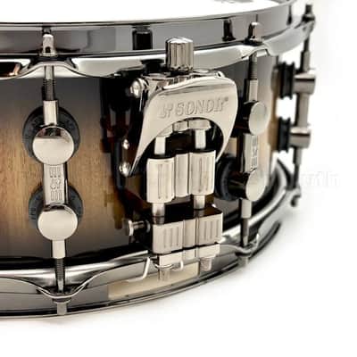 Sonor SQ2 Medium Maple Snare Drum 14x5.5 Black Burst African Marble w/Black Hw image 3