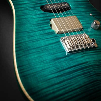 Tom Anderson Drop Top Transparent Teal Burst (06-26-24A) image 12