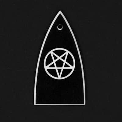 GUITAR TRUSS ROD COVER - Engraved Etched - ESP or LTD - PENTAGRAM 666 - Black image 1