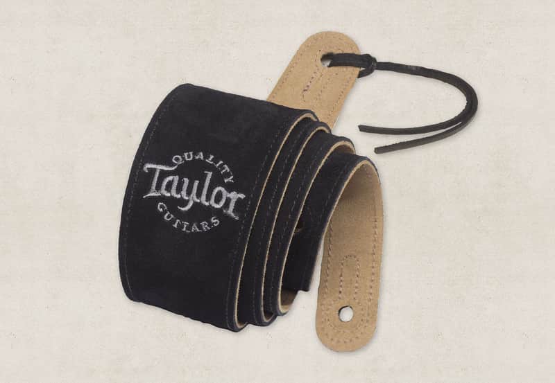 Taylor Suede Logo Guitar Strap image 1
