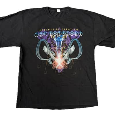 Vintage JOE SATRIANI 2000 Tour T-Shirt Men's (L) Black, 2000s Collactable image 1