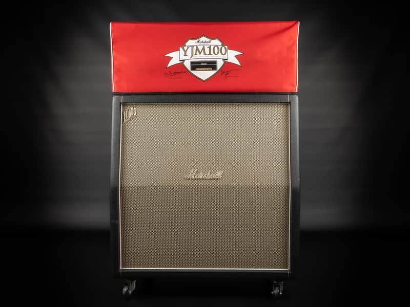 2011 Marshall YJM100 Yngwie Malmsteen Signature with Marshall 1960AHW 100 Cab - Black | Made in UK Limited Edition Handwired Plexi Half Stack 2-Channel 100-Watt Guitar Tube Amp Head Top Cab Power Attenuator image 1