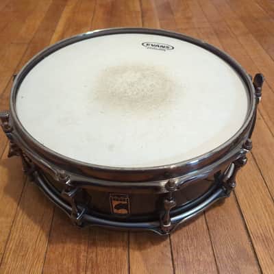 Mapex BPML4500LNTB Black Panther Black Widow 14x5" Maple Snare Drum 2010s - Transparent Black image 1