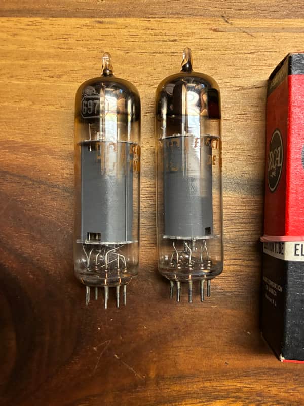 NOS Matched Pair RCA 6973 tubes image 1