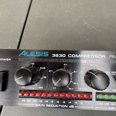 Alesis 3630 Dual-Channel Compressor / Limiter with Gate 1990s - Black image 2