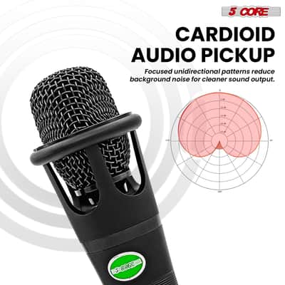 5 Core Podcast Equipment Bundle w Cardioid Dynamic XLR Microphone Mini Desk Stand XLR to 1/8” Cable image 4