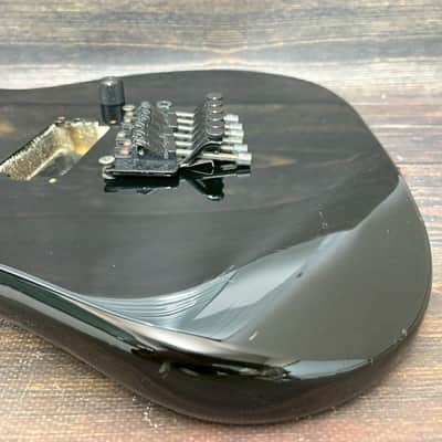 80s KRAMER LK-1B Body Black 1H w/Plate and Genuine Bridge Made in Japan image 10