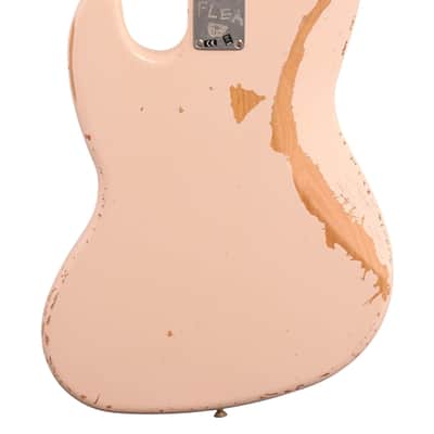 Fender Flea Jazz Bass Roadworn Shell Pink W/B image 6
