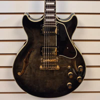 Ibanez AM93 TKS 5B-01 Trans Black Semi-Hollow Electric Guitar image 3