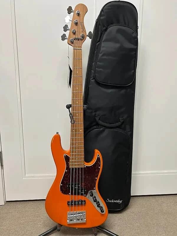 Sadowsky MetroExpress Hybrid P/J 5 String Bass w/Maple Fingerboard - Candy Apple Orange image 1