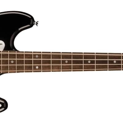 Squier Squier Sonic Bronco Bass, Black, Laurel Fingerboard image 1