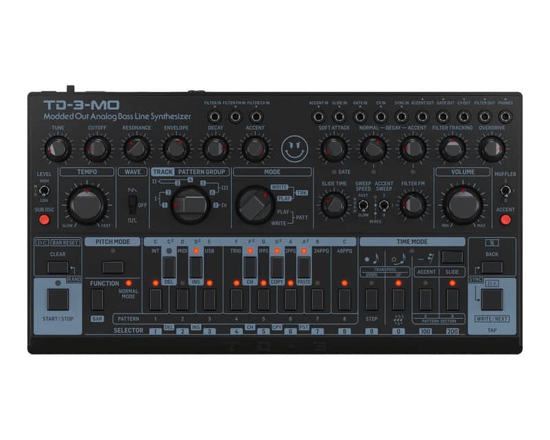 Behringer TD-3-MO-BK Modded Out Analogue Bass Synthesizer image 1