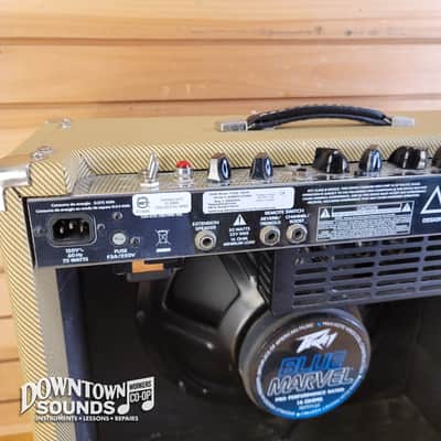2013 Peavey Delta Blues 115 30W 1x15 Guitar Combo Amp - Tweed, Peavey 15" Blue Marvel Speaker, Hosa Single-Button Footswitch image 7