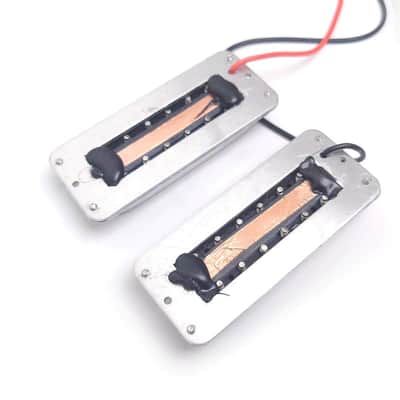 Vintage Chrome Guitar Mini Humbucker Pickups Set image 4