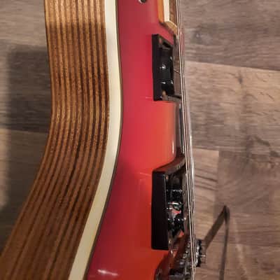 Harmony H-90 w/Bigsby-style Vibrato, Single Cut Late 70s Lawsuit Era Red Cherryburst image 4