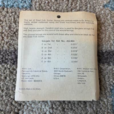 Vintage Pack of 1970's Kay Acoustic Guitar Strings! Rare, Original Case Candy! image 2