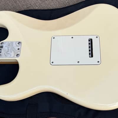 Fender American Stratocaster 2011 Olympic White USA w/ Custom Marbled Pickguard image 16