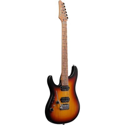 Ibanez AZ2402L TFF Prestige Left Handed Electric Guitar. Tri Fade Burst Flat with Case image 4