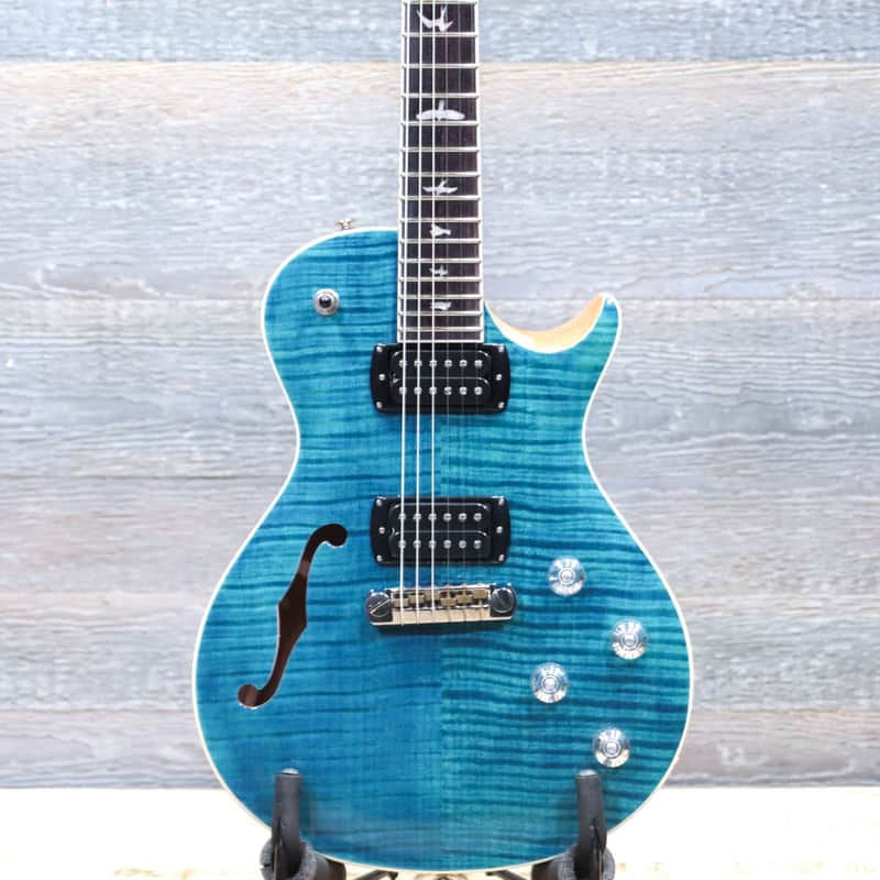 PRS SE Zach Myers Semi-Hollow Body Myers Blue Electric Guitar w/Bag #H091079 image 1