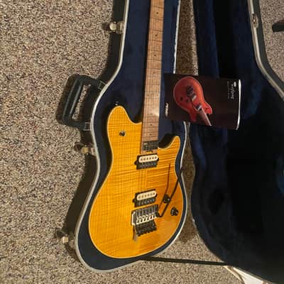 Peavey EVH Wolfgang USA Standard Deluxe 1999 Trans Amber Flame Top image 4