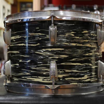 1969 Ludwig Hollywood in Black Oyster Pearl 14x22 8x12 9x13 16x16 image 19