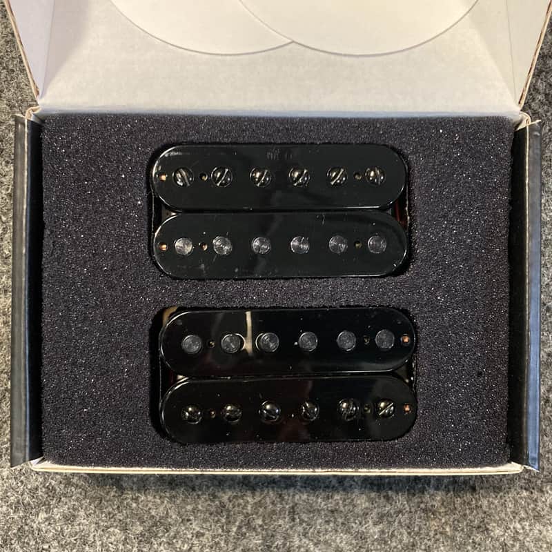 Mint Guitarmory Foxbat 6-String Humbucker Guitar Pickup Set, Black w/ Black Screws image 1