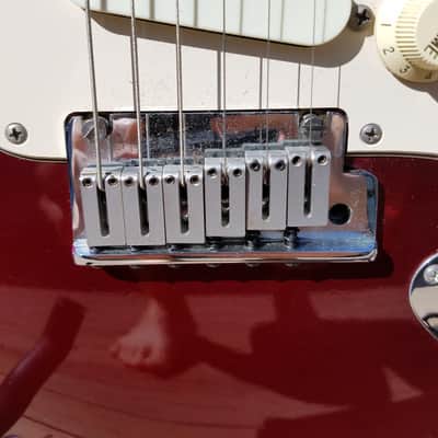 Rare & Limited Lace Sensor Fender  Deluxe American Standard Stratocaster 1989 Red w/ Gig Bag image 12