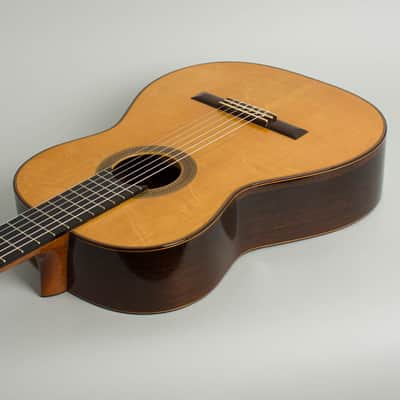 Manuel Velazquez  Classical Guitar (1955), ser. #153, period black hard shell case. image 7