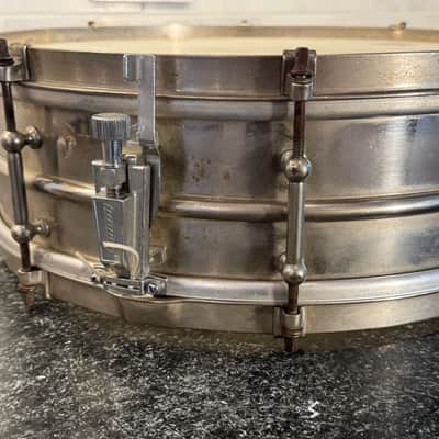 1920s Ludwig 4"x15" "Nickel Over Brass" Tube Lug Snare Drum - Black Beauty Style 1920s image 6
